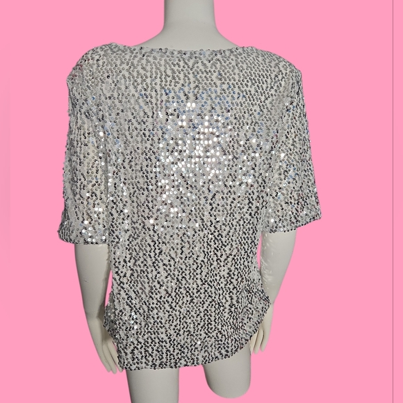 Silver Sequin Top - Picture 3 of 4